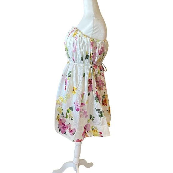 AJE Ayla Strapless Mini Dress – Floral Garden Party Chic Size 6 US/ 10 AU UK - Picture 6 of 12
